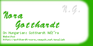 nora gotthardt business card